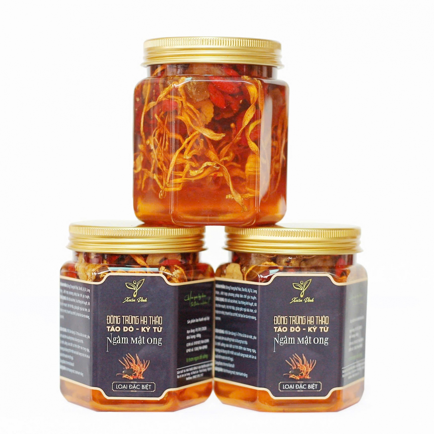 Đông trùng hạ thảo, Kỷ tử, Táo đỏ ngâm mật ong rừng – Siêu thực phẩm bồi bổ sức khỏe